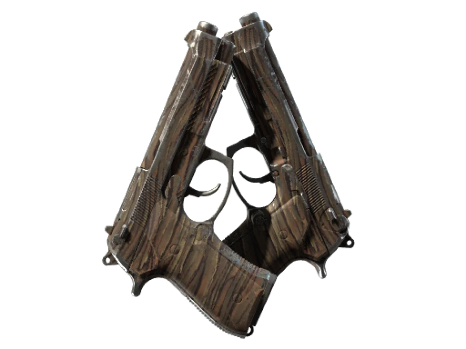 Dual Berettas | Drift Wood (Well-Worn)