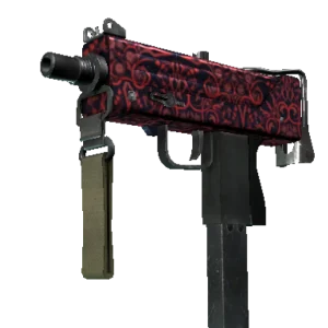 MAC-10 | Red Filigree (Field-Tested)