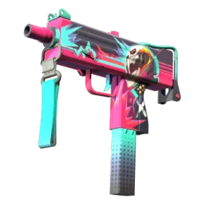 StatTrak™ MAC-10 | Neon Rider (Well-Worn)