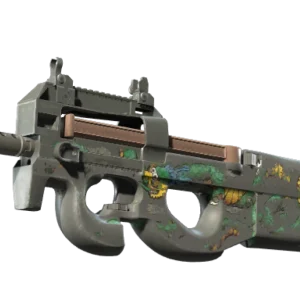 StatTrak™ P90 | Emerald Dragon (Battle-Scarred)