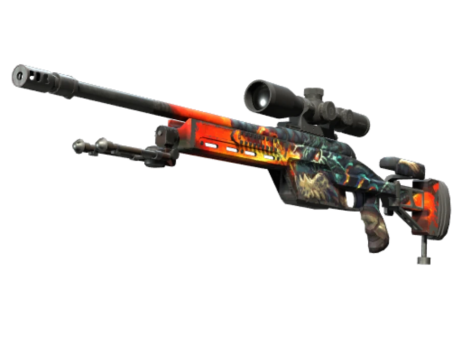 StatTrak™ SSG 08 | Dragonfire (Well-Worn)