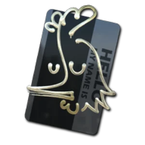 Sticker | Hello AK-47 (Gold)