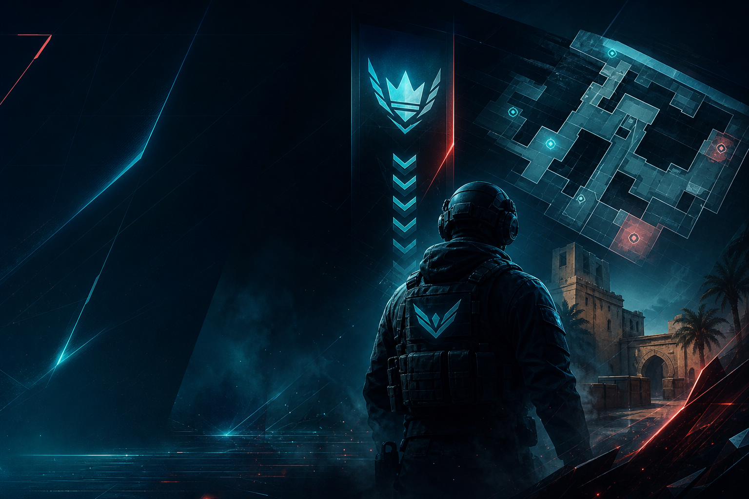 CS2 Premier scoreboard and Mirage minimap showing a 12k player climbing rank