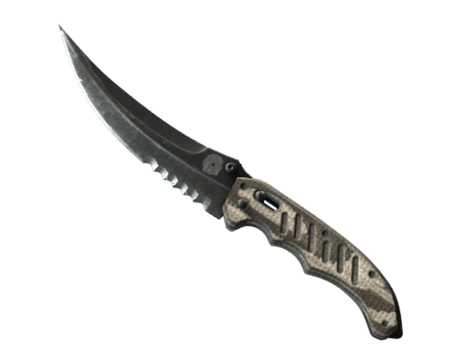 ★ Flip Knife | Black Laminate (Minimal Wear)