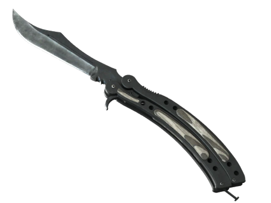 ★ StatTrak™ Butterfly Knife | Black Laminate (Well-Worn)