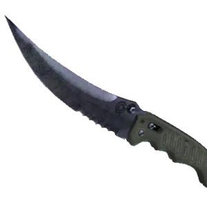 ★ StatTrak™ Flip Knife | Blue Steel (Well-Worn)