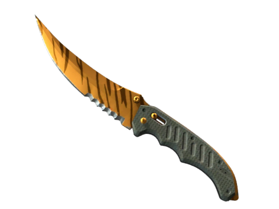 ★ StatTrak™ Flip Knife | Tiger Tooth (Minimal Wear)