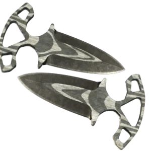 ★ StatTrak™ Shadow Daggers | Black Laminate (Battle-Scarred)